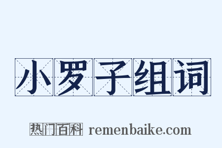 小罗子组词是什么意思的图片